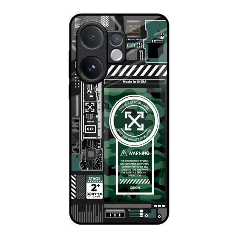 Green Camo Circuit Vivo V60e 5G Glass Back Cover Online