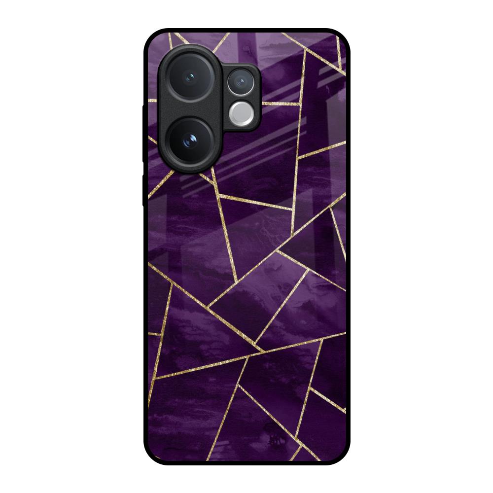 Geometric Purple Vivo V60e 5G Glass Back Cover Online
