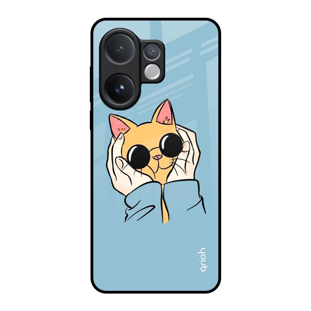 Adorable Cute Kitty Vivo V60e 5G Glass Back Cover Online