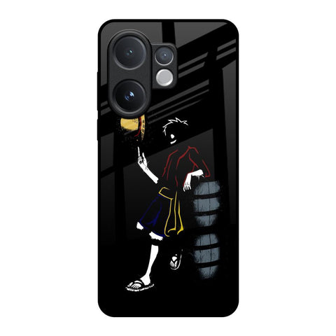 Luffy Line Art Vivo V60e 5G Glass Back Cover Online