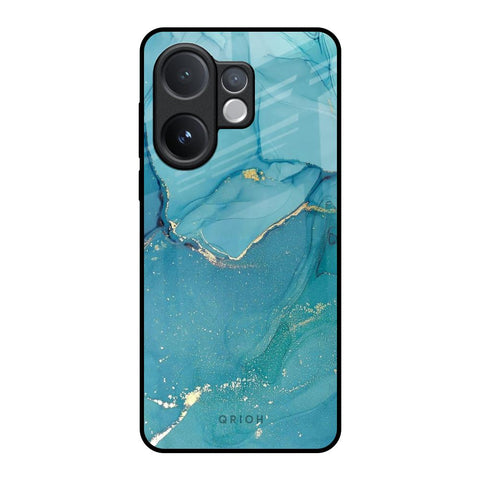 Blue Golden Glitter Vivo V60e 5G Glass Back Cover Online