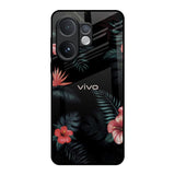 Tropical Art Flower Vivo V60e 5G Glass Back Cover Online