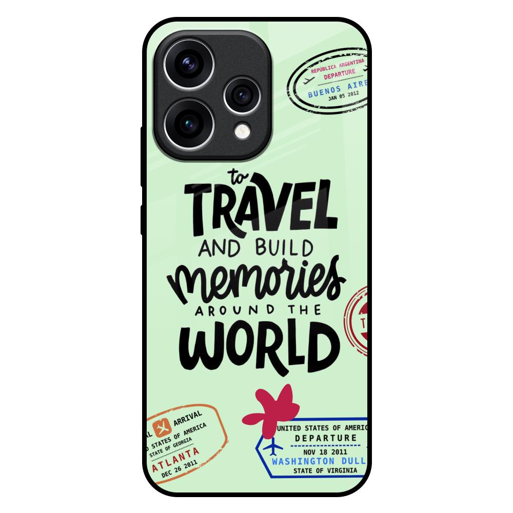 Travel Stamps Oppo Reno15 5G Glass Back Cover Online