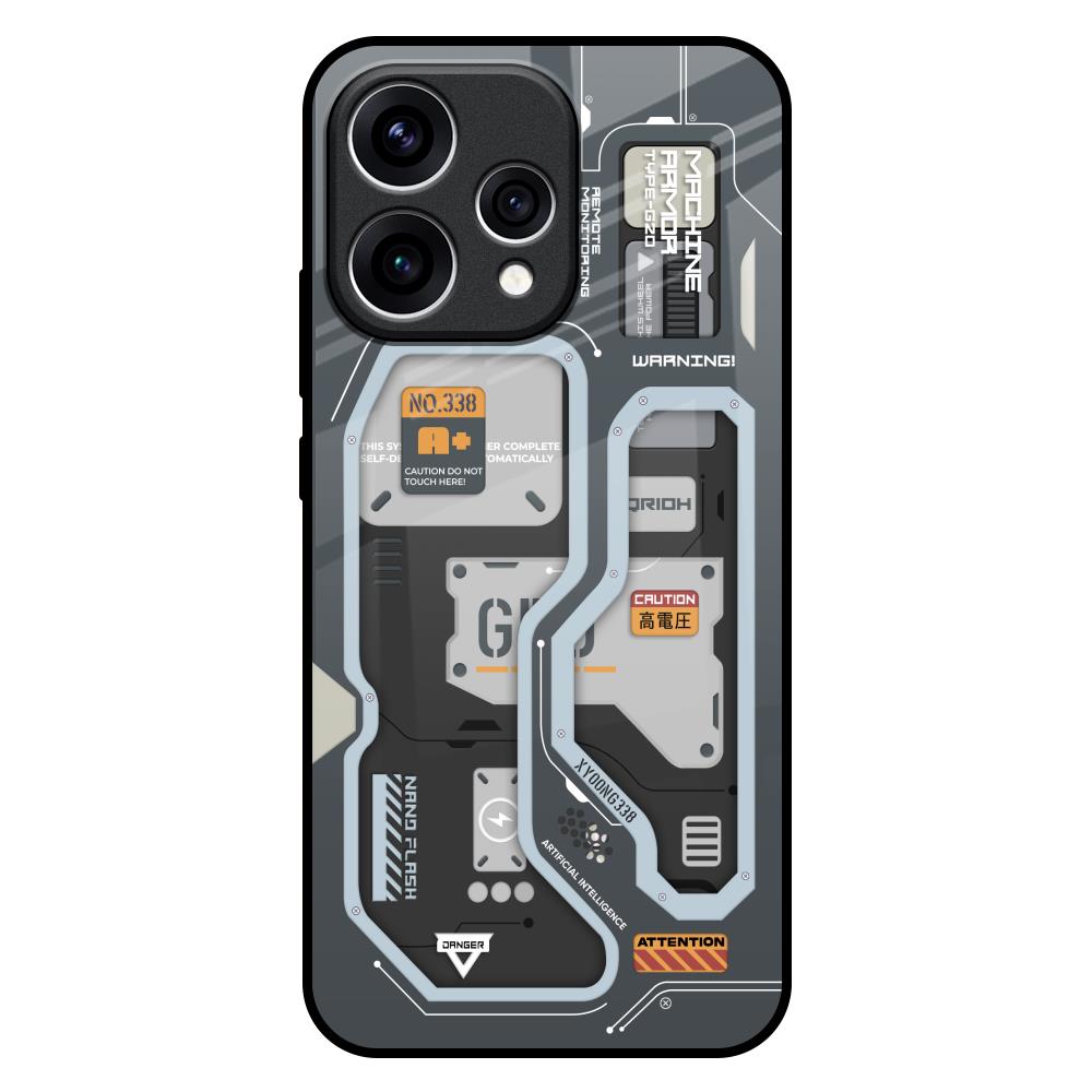 Retro Futuristic Oppo Reno15 5G Glass Back Cover Online