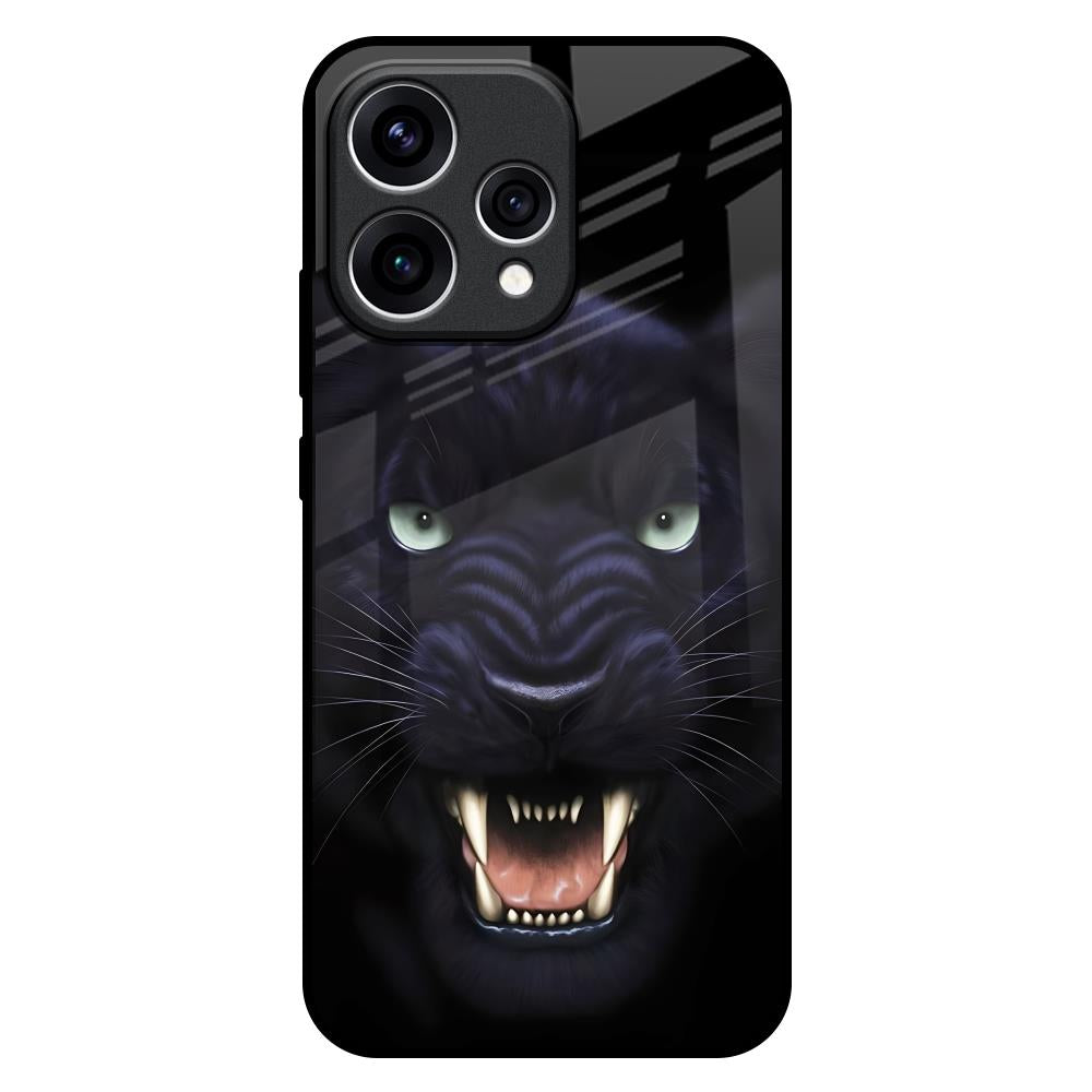 Angry Black Tiger Oppo Reno15 5G Glass Back Cover Online