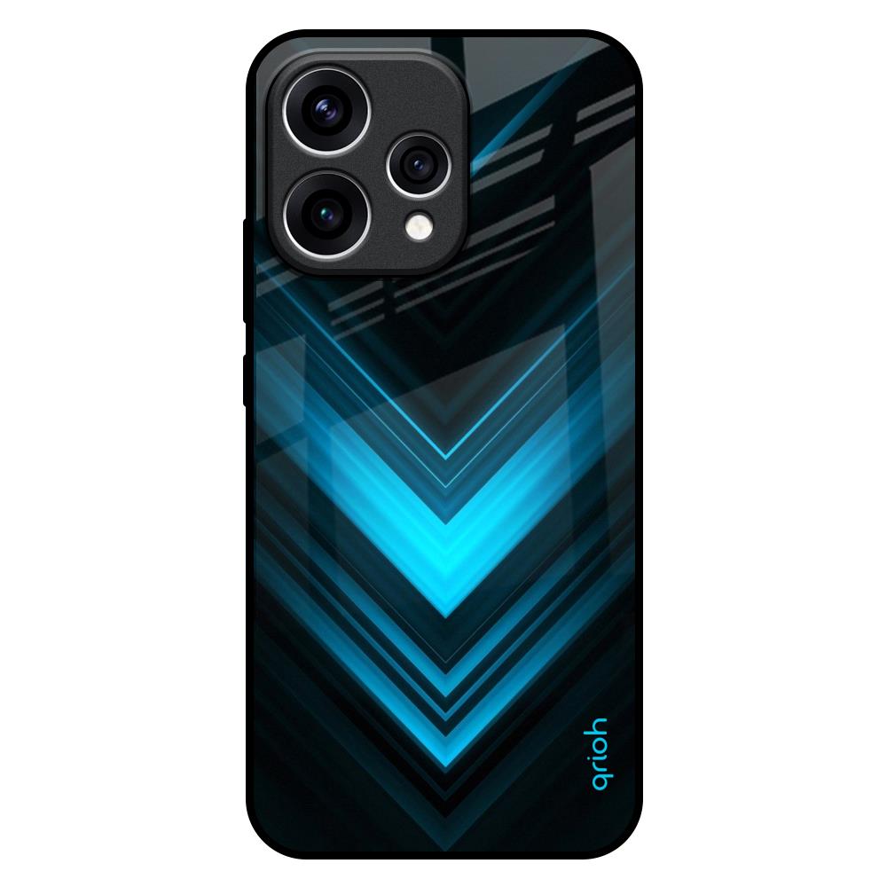 Vertical Blue Arrow Oppo Reno15 5G Glass Back Cover Online