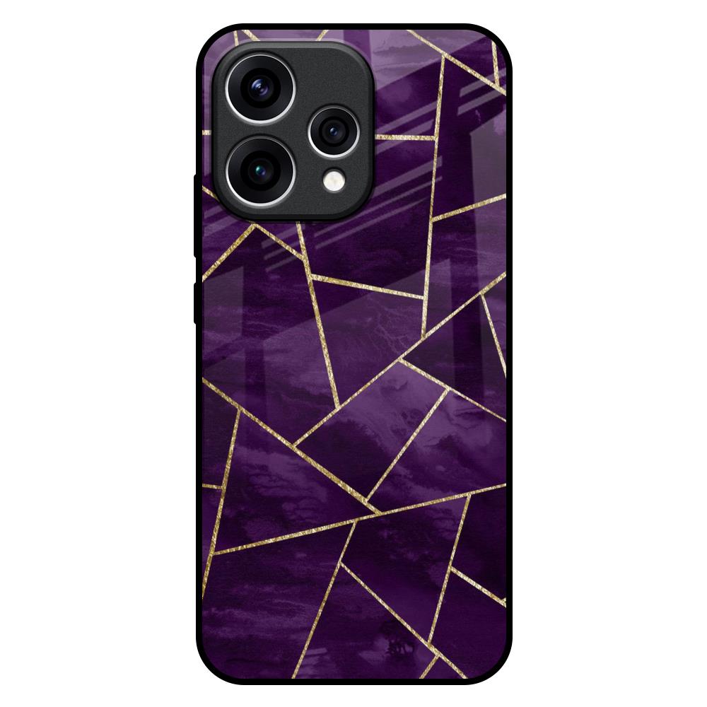 Geometric Purple Oppo Reno15 5G Glass Back Cover Online