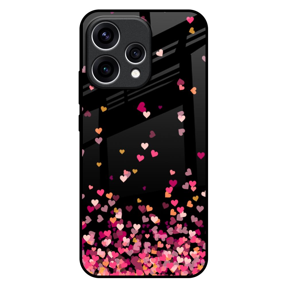Heart Rain Fall Oppo Reno15 5G Glass Back Cover Online
