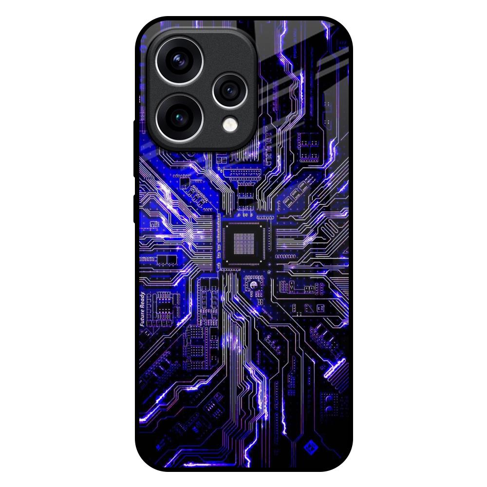 Techno Color Pattern Oppo Reno15 5G Glass Back Cover Online
