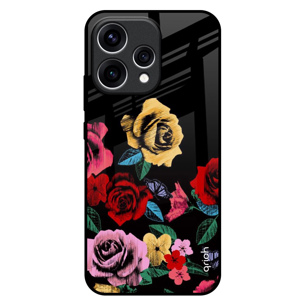 Floral Decorative Oppo Reno15 5G Glass Back Cover Online
