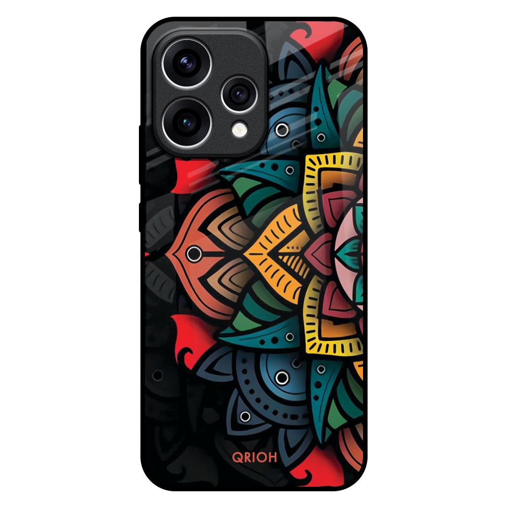 Retro Gorgeous Flower Oppo Reno15 5G Glass Back Cover Online