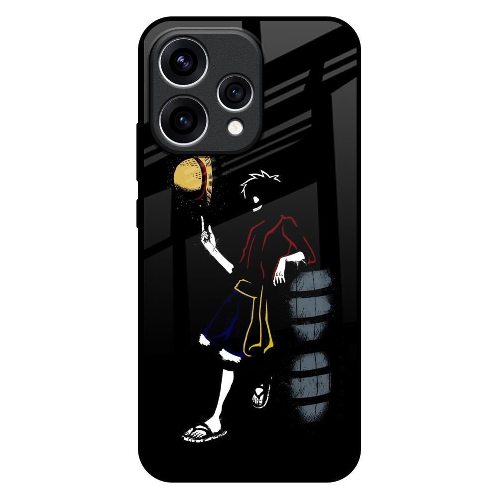 Luffy Line Art Oppo Reno15 5G Glass Back Cover Online