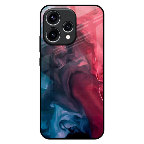 Blue & Red Smoke Oppo Reno15 5G Glass Back Cover Online