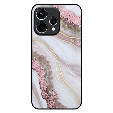 Pink & Gold Gllitter Marble Oppo Reno15 5G Glass Back Cover Online