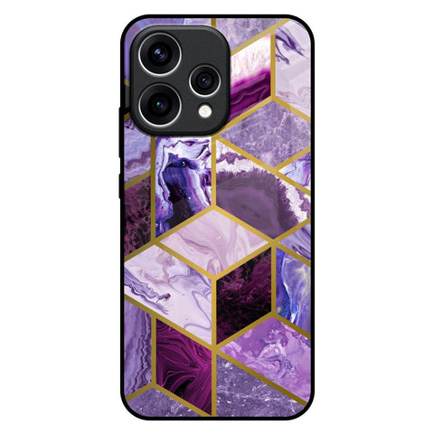 Purple Rhombus Marble Oppo Reno15 5G Glass Back Cover Online