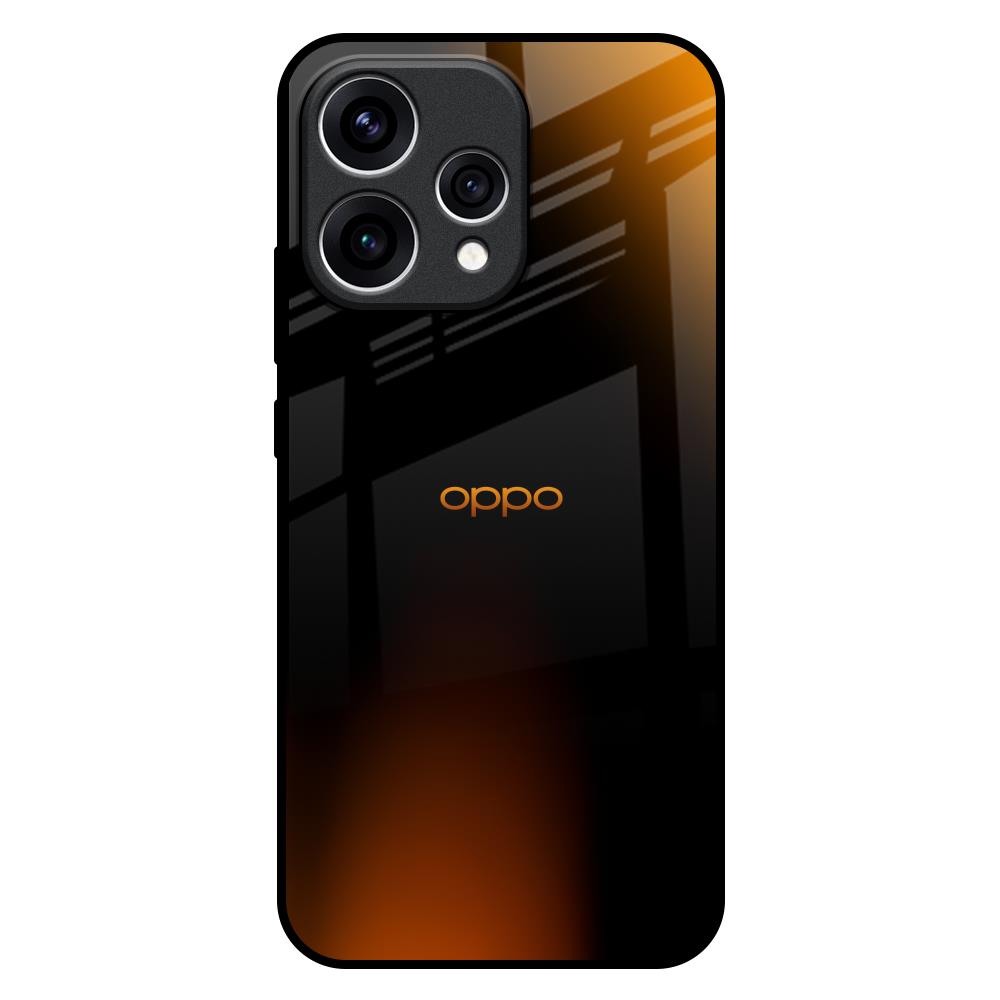 Orange Black Fusion Oppo Reno15 5G Glass Back Cover Online