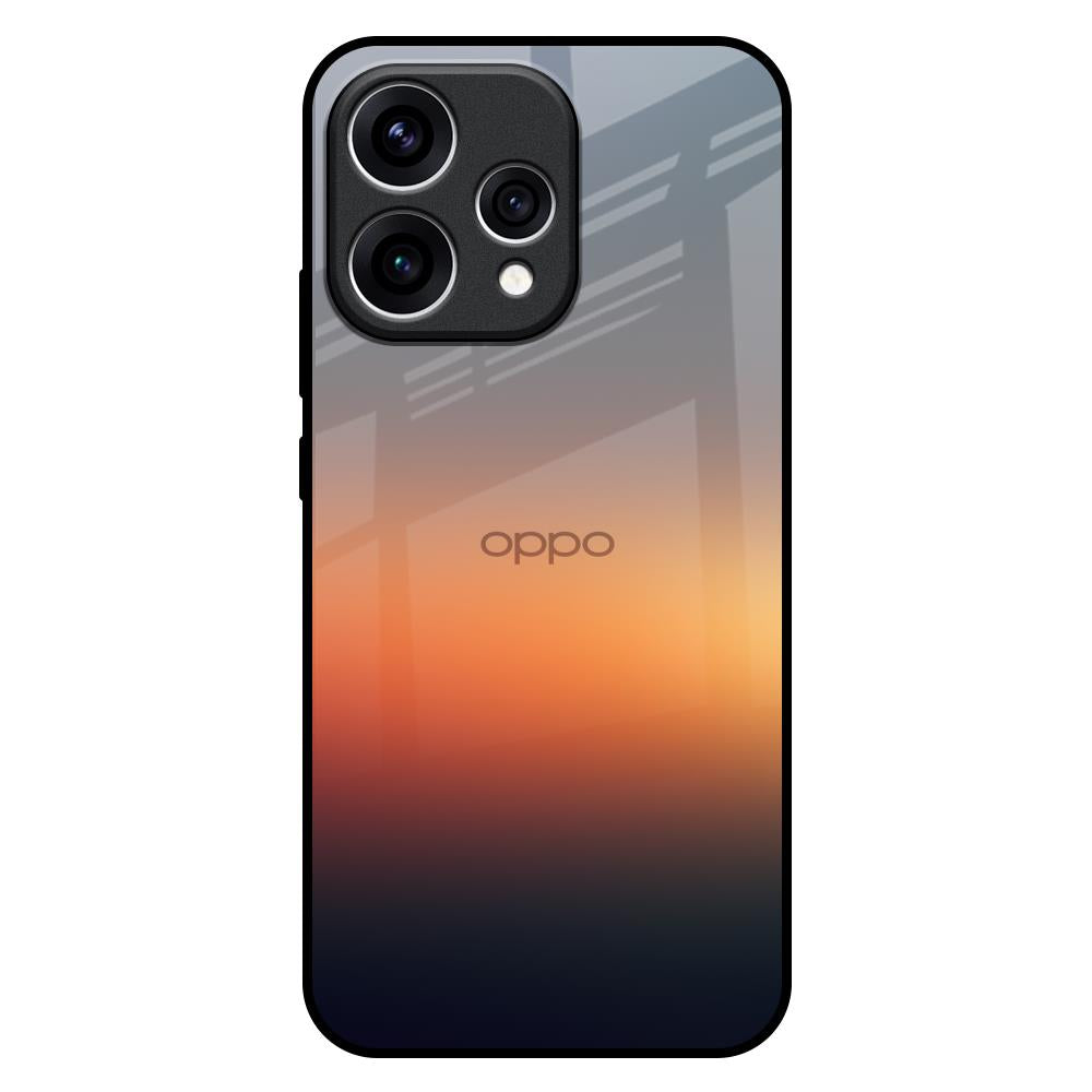 Aesthetic Orange Oppo Reno15 5G Glass Back Cover Online