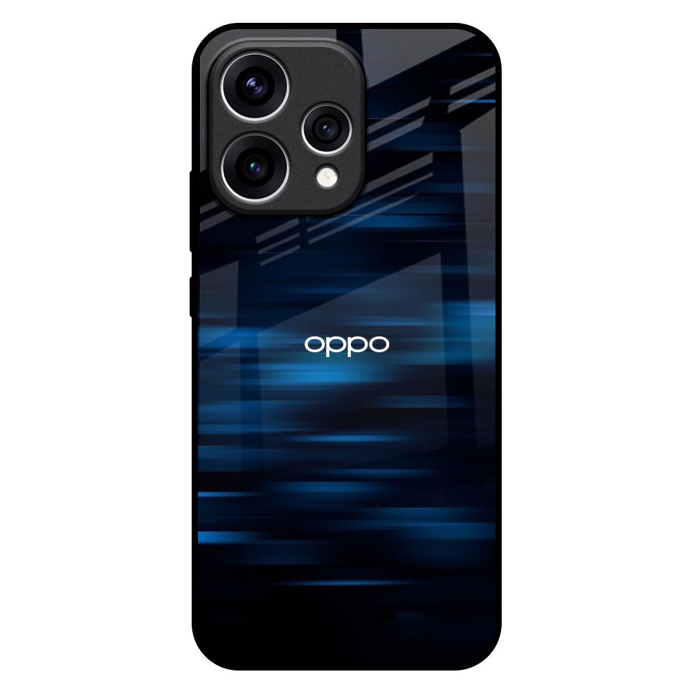 Blue Rough Abstract Oppo Reno15 5G Glass Back Cover Online