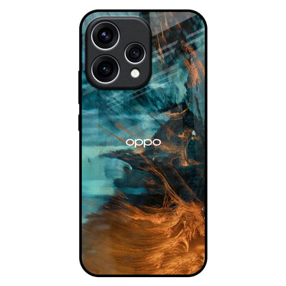 Golden Splash Oppo Reno15 5G Glass Back Cover Online