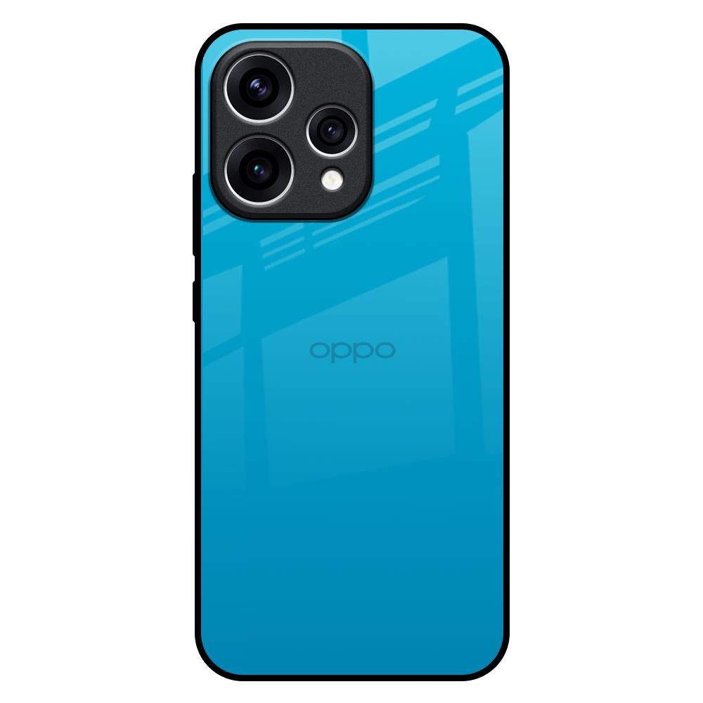 Blue Aqua Oppo Reno15 5G Glass Back Cover Online
