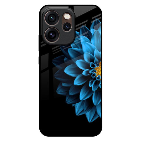 Half Blue Flower Oppo Reno15 Pro 5G Glass Back Cover Online