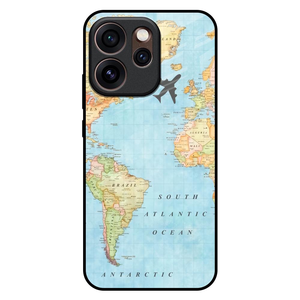 Travel Map Oppo Reno15 Pro 5G Glass Back Cover Online