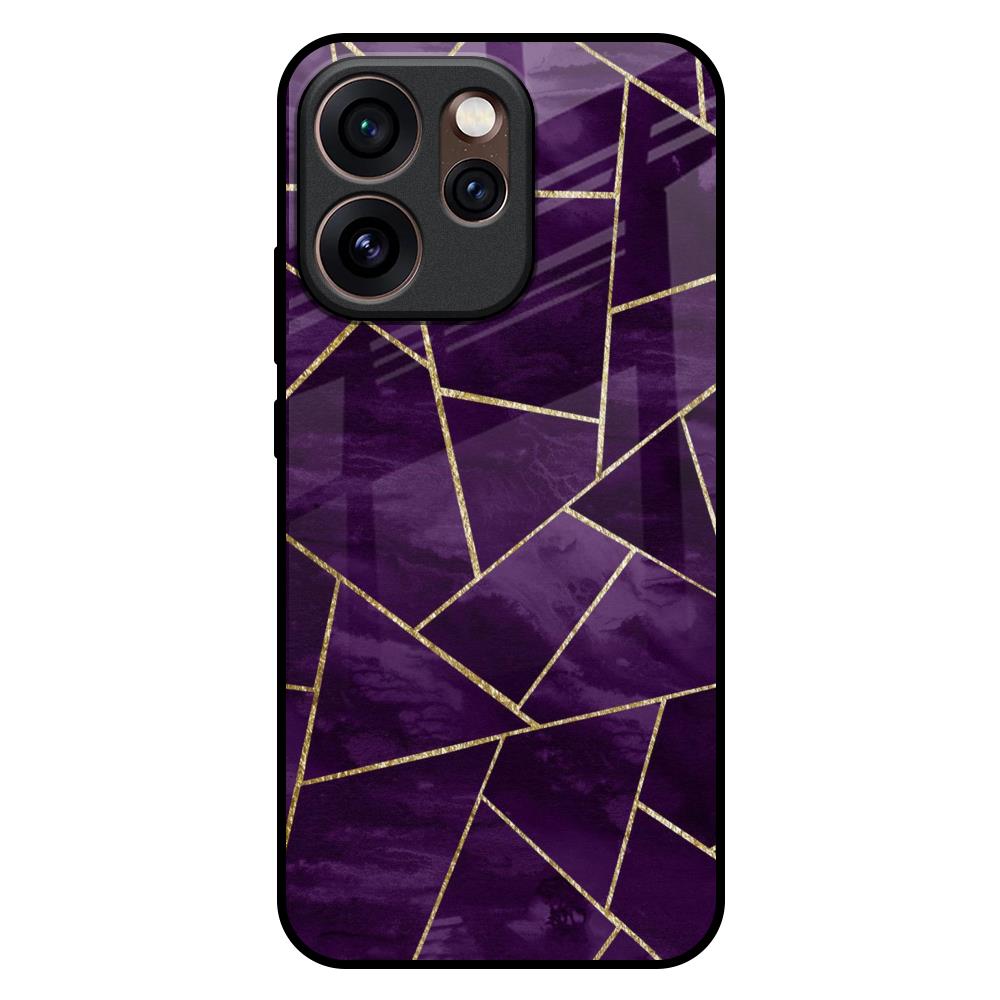 Geometric Purple Oppo Reno15 Pro 5G Glass Back Cover Online