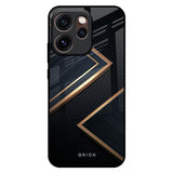 Sleek Golden & Navy Oppo Reno15 Pro 5G Glass Back Cover Online