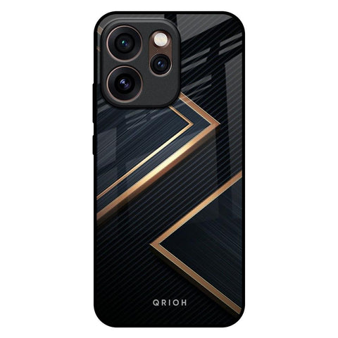 Sleek Golden & Navy Oppo Reno15 Pro 5G Glass Back Cover Online
