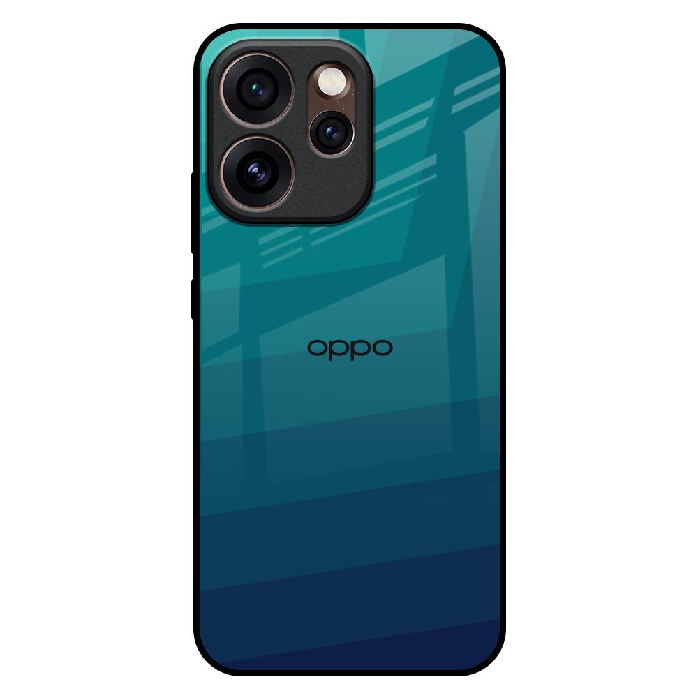 Green Triangle Pattern Oppo Reno15 Pro 5G Glass Back Cover Online