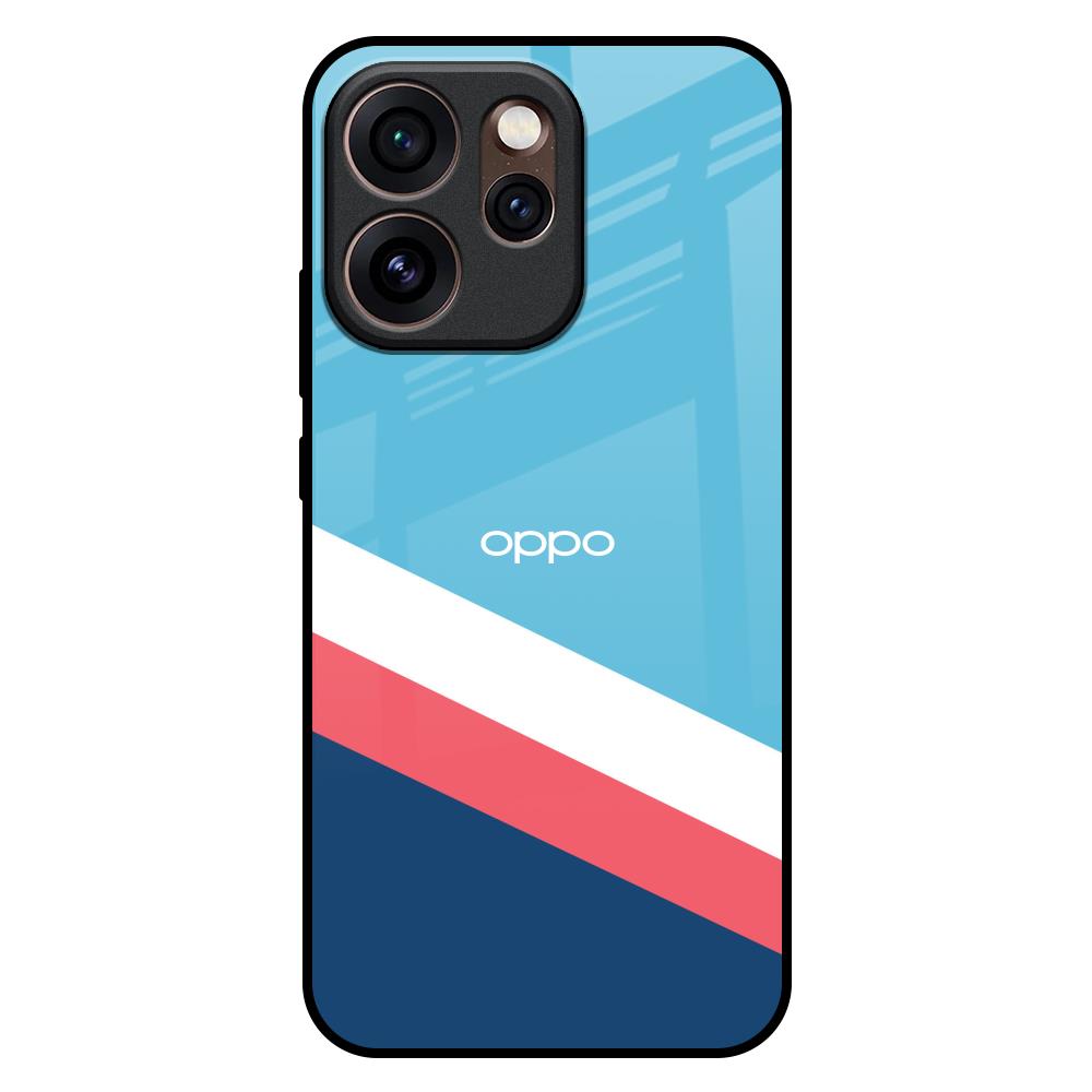 Pink & White Stripes Oppo Reno15 Pro 5G Glass Back Cover Online