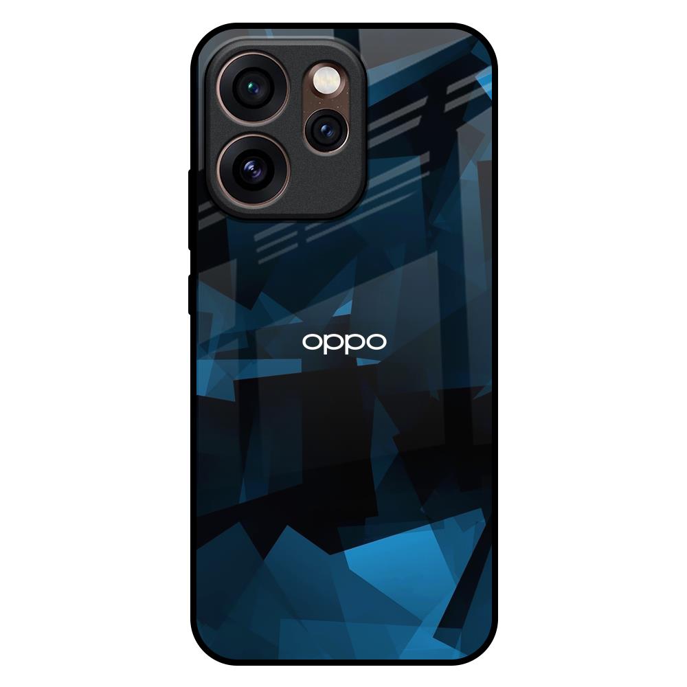 Polygonal Blue Box Oppo Reno15 Pro 5G Glass Back Cover Online