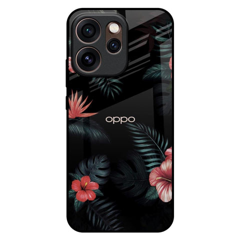 Tropical Art Flower Oppo Reno15 Pro 5G Glass Back Cover Online