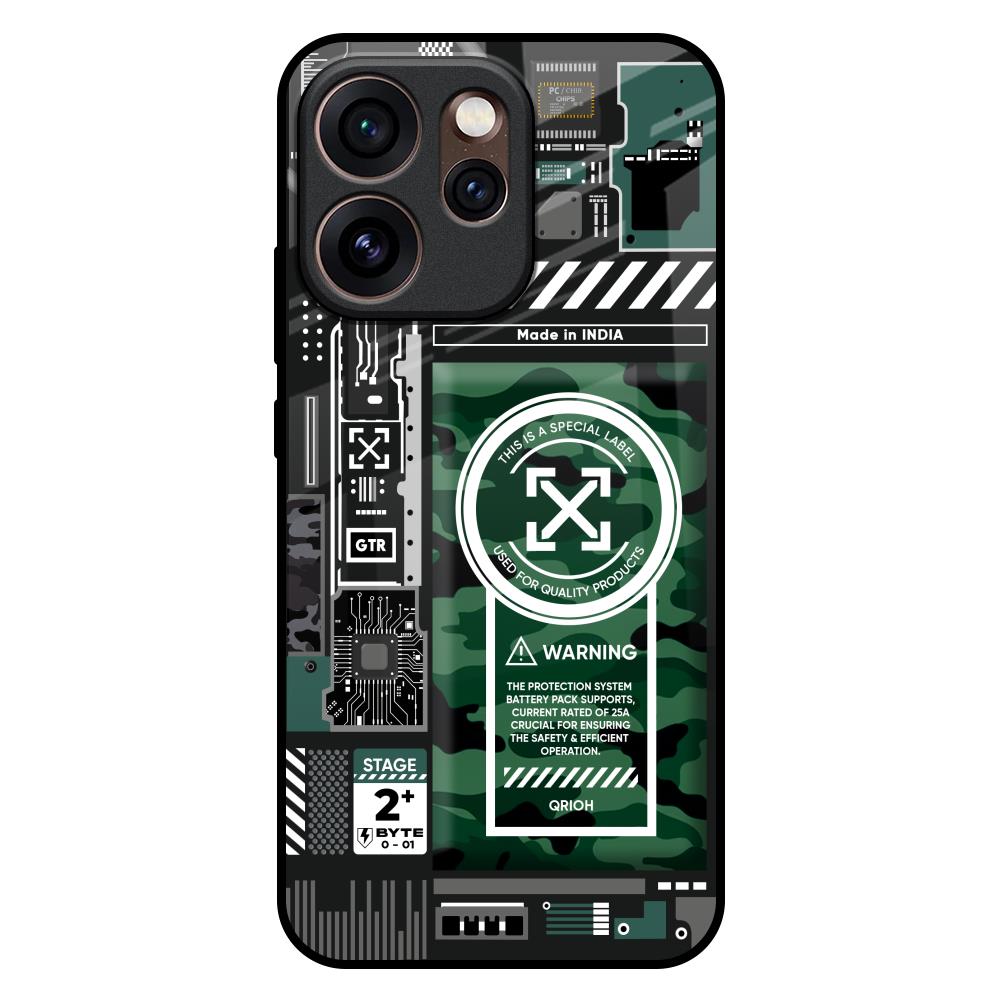 Green Camo Circuit Oppo Reno15 Pro Mini 5G Glass Back Cover Online