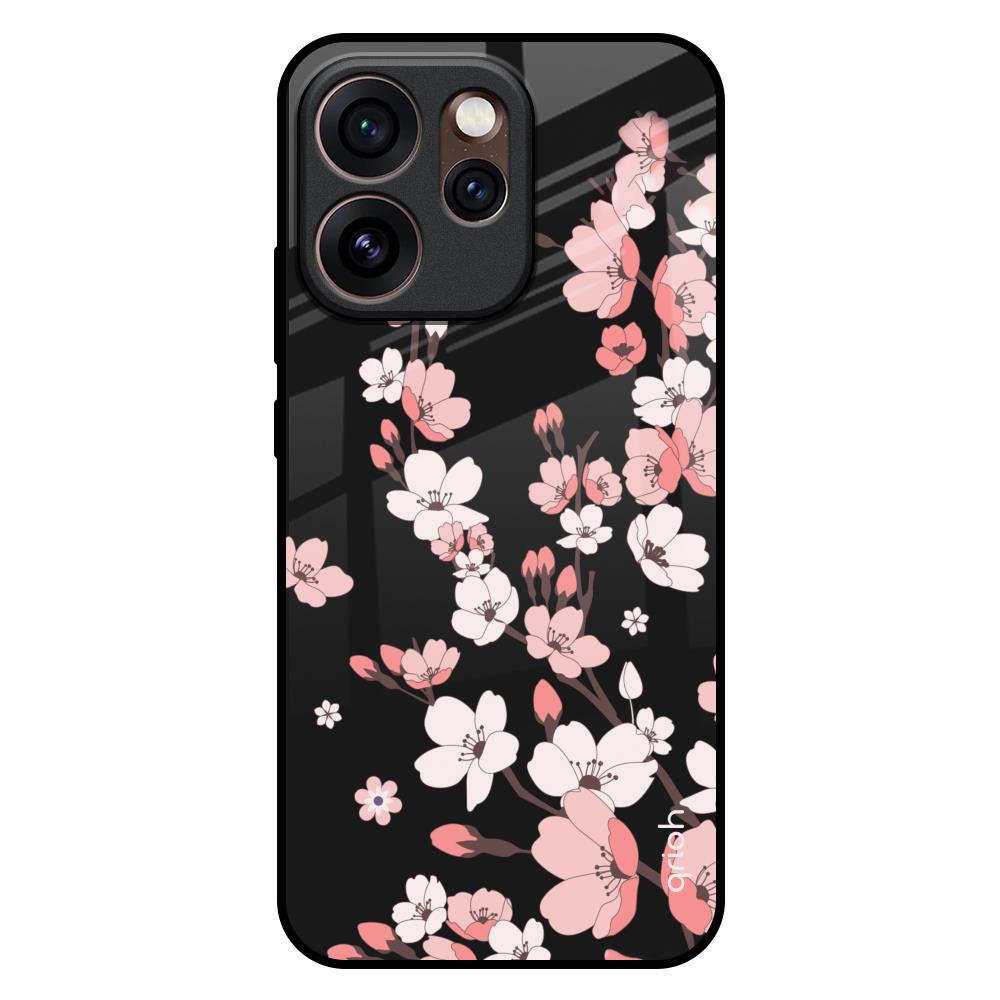 Black Cherry Blossom Oppo Reno15 Pro Mini 5G Glass Back Cover Online