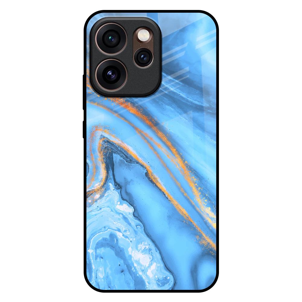 Vibrant Blue Marble Oppo Reno15 Pro Mini 5G Glass Back Cover Online