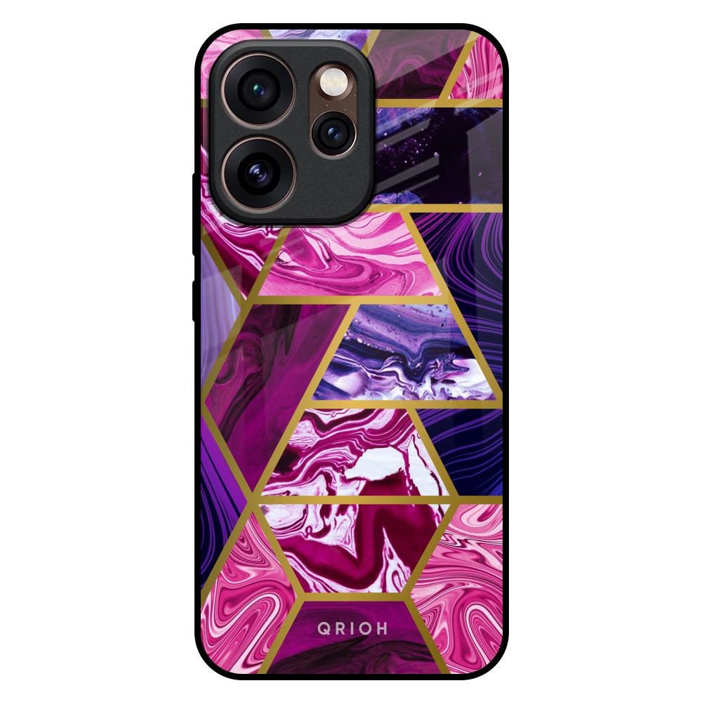 Electroplated Geometric Marble Oppo Reno15 Pro Mini 5G Glass Back Cover Online