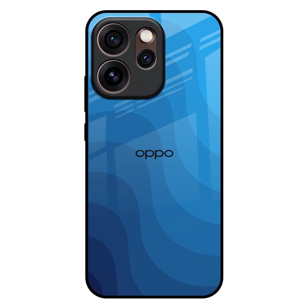 Blue Wave Abstract Oppo Reno15 Pro Mini 5G Glass Back Cover Online