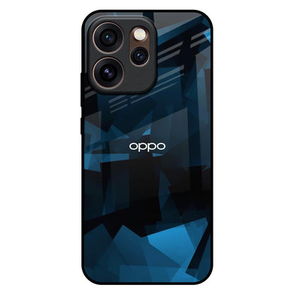 Polygonal Blue Box Oppo Reno15 Pro Mini 5G Glass Back Cover Online