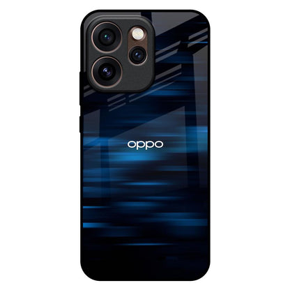 Blue Rough Abstract Oppo Reno15 Pro Mini 5G Glass Back Cover Online