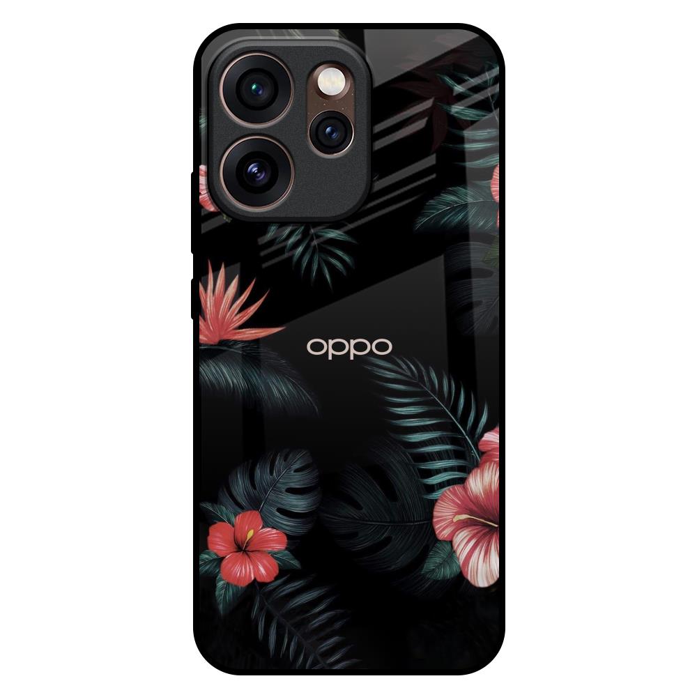 Tropical Art Flower Oppo Reno15 Pro Mini 5G Glass Back Cover Online