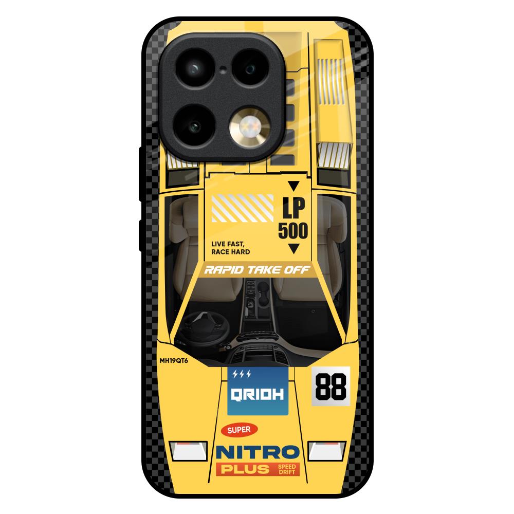 Yellow Racing Car Realme 16 Pro 5G Glass Back Cover Online