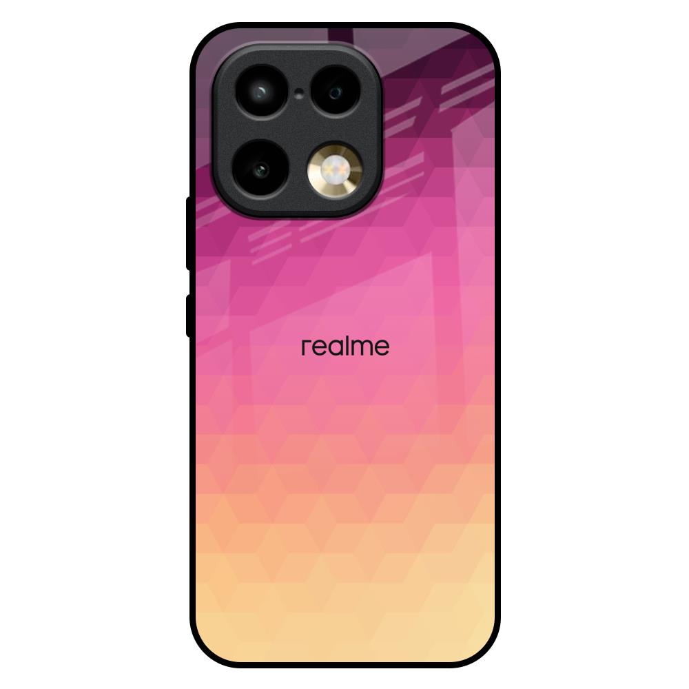 Geometric Pink Diamond Realme 16 Pro 5G Glass Back Cover Online