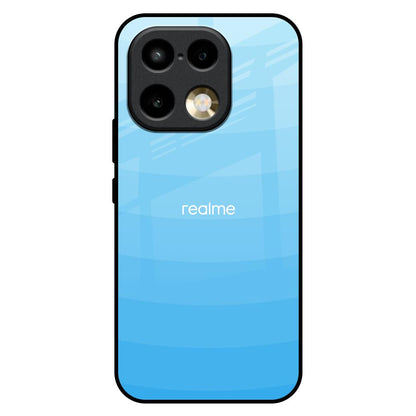 Wavy Blue Pattern Realme 16 Pro Plus 5G Glass Back Cover Online