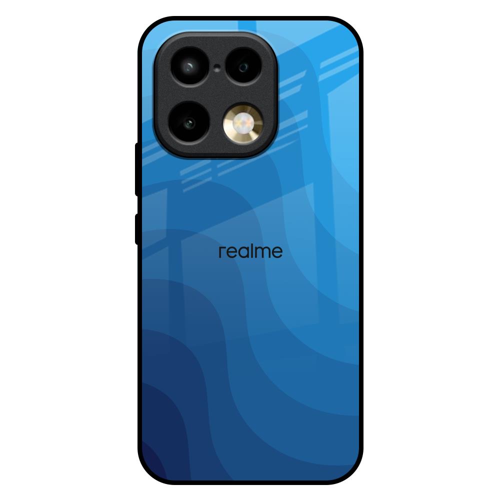 Blue Wave Abstract Realme 16 Pro Plus 5G Glass Back Cover Online