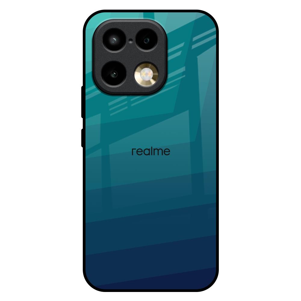 Green Triangle Pattern Realme 16 Pro Plus 5G Glass Back Cover Online