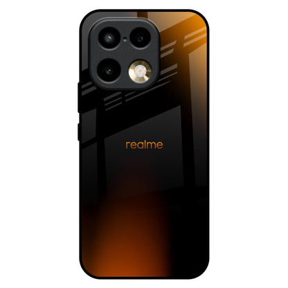 Orange Black Fusion Realme 16 Pro Plus 5G Glass Back Cover Online