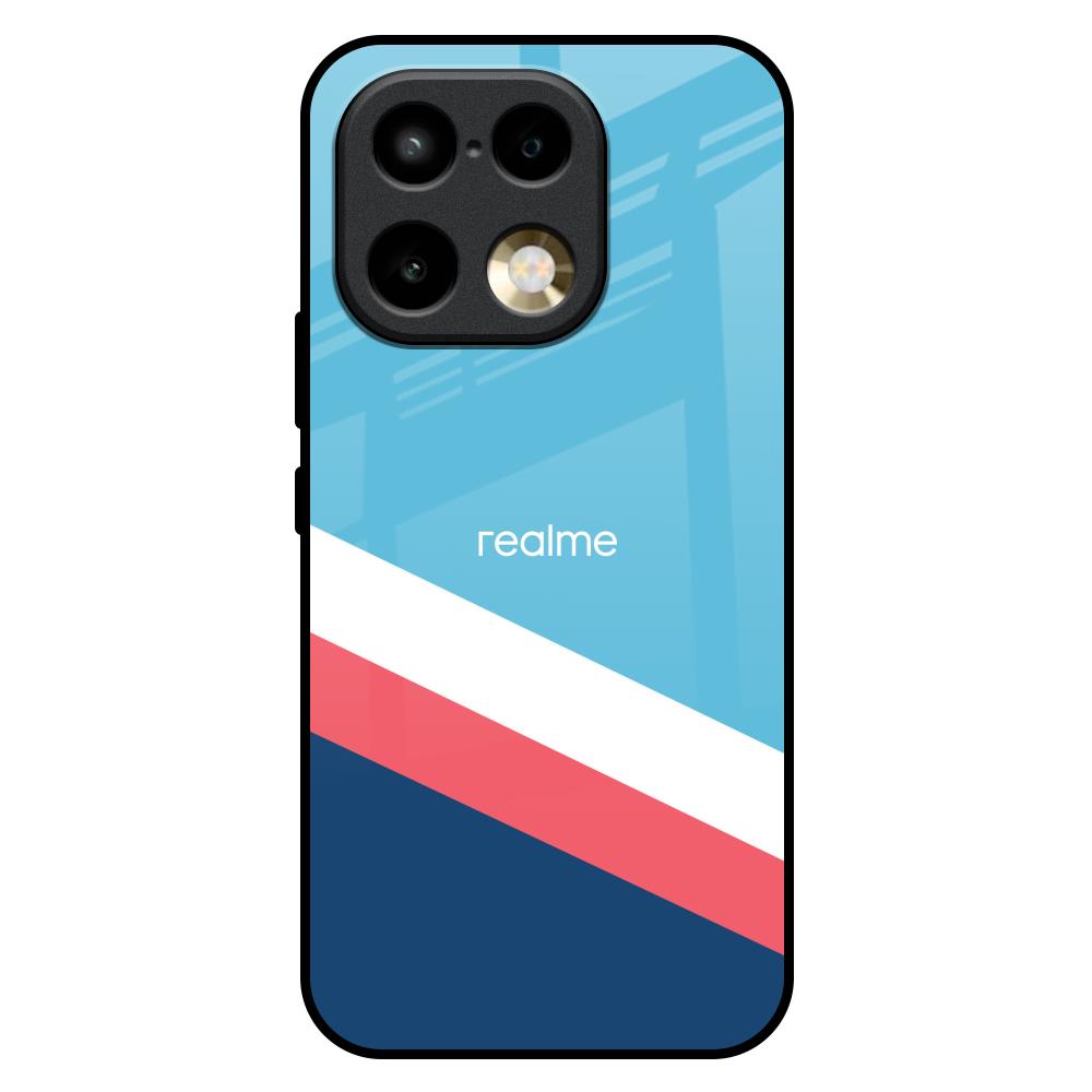 Pink & White Stripes Realme 16 Pro Plus 5G Glass Back Cover Online