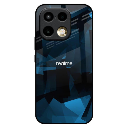 Polygonal Blue Box Realme 16 Pro Plus 5G Glass Back Cover Online