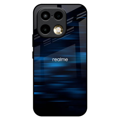 Blue Rough Abstract Realme 16 Pro Plus 5G Glass Back Cover Online